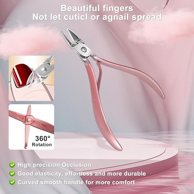 Women Manicure kit Professional sat Nail Set kit Pedicure Kit 30 in 1 Nail Clippers for Women Grooming Nail Care kit with Luxurious Travel Case Pink