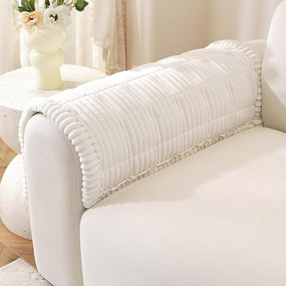 OstepDecor Washable Couch Cover for Dogs, Thick Pet Friendly Sofa Covers, Soft Couch Protector, Paw Cart Sofa Slipcovers, Cushion Protector for Leather, Sectional, Loveseat (20" x 24", White)