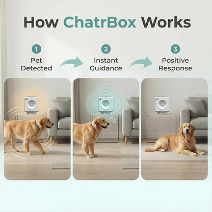 Humane Smart Pet Training Device – Motion-Activated Voice Guidance for Immediate Behavior Control, Works Automatically When You’re Not Home (No Shock, No Collar, No Spray)