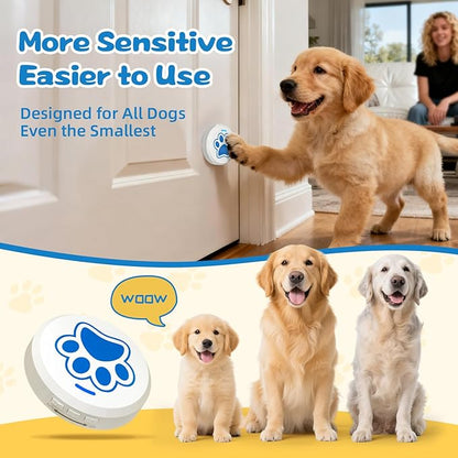 ChunHee Dog Bells to Go Outside - Bell for Dogs to Ring to Go Potty | Chew-Proof Dog Door Bell | 0-115dB Adjustable Volume & 28 Ringtones | Bells for Dog Training to Go Outside Without Barking