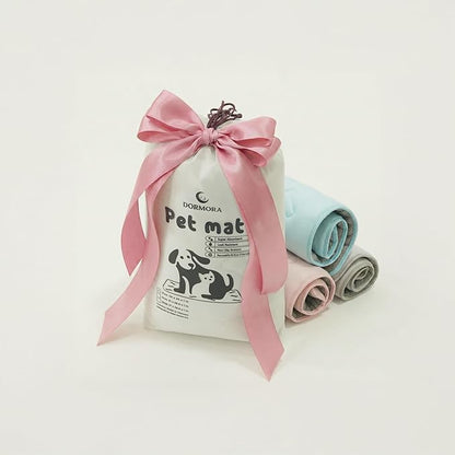 Cooling Pet Mat for Dogs & Cats, 31x28.5 Soft Breathable Cold Crate Pad for Pet, Portable Washable Kennel Bed for Outdoor Summer with Non-Slip Bottom and Chill Cool Fiber, Blush Pink
