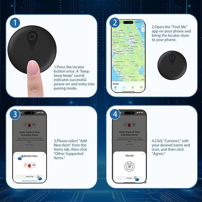 GPS Tracker for Vehicles, No Subscription or SIM Required, Hidden Vehicle Locator, Magnetic Waterproof, Accurate Tracking, 365-Day Battery Life, iOS Only (Black)