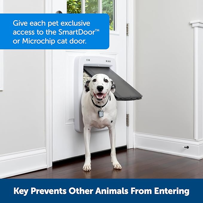PetSafe SmartDoor Connected Pet Door Key - Provides Smart, Personalized Access for Your Dogs & Cats While Keeping Out Strays & Wildlife - Compatible with SmartDoor Connected Pet Door - Large