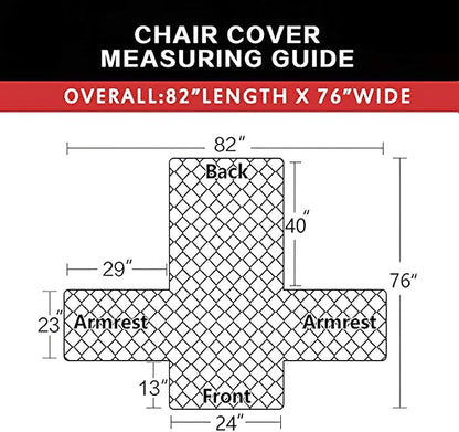 Easy-Going Chair Sofa Slipcover Reversible Sofa Cover Water Resistant Couch Cover Furniture Protector Cover with Elastic Straps for Pets Kids Children Dog Cat (Chair, Black/Black)