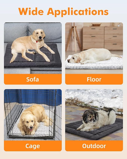 Papettly Self Warming Cat Bed 37 x 25.6 in - Beds for Indoor Outdoor Cats and Dogs, Machine Washable Cat Heating Pad, 2 in Thickened Pet Heating Pad for Cats & Dogs, Double Side Premium Soft