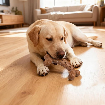 Dog Chew Toy for Aggressive Chewers Bacon Flavored Indestructible Dog Bone Toys for Medium/Large Breed to Keep Them Busy