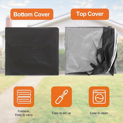 PJYuCien Mesh Top Cover - Fits 8 Panels 24 Inch Width Plastic/Metal Pet Pen Octagonal Dog Playpen (Note: Only Pen Top Cover, NO PLAYPEN)