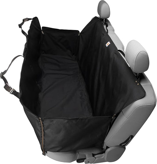 Carhartt Universal Fitted Nylon Duck Pet Hammock, Dog Back Seat Cover, Black