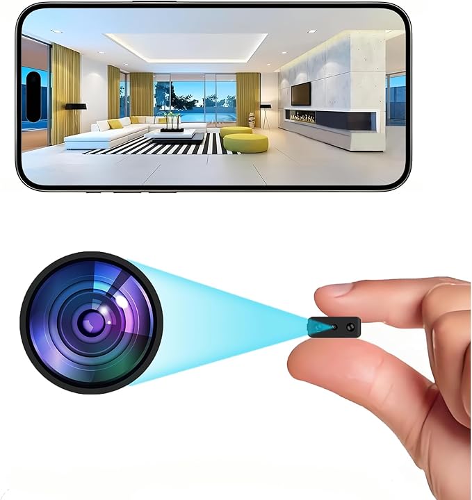 Mini Indoor WiFi Camera Home Security Room Body Cameras Nanny Cam Small Smart Home Outdoor Cams Pet Dog Baby Camera HD House Portable Camaras Motion Detection Night Vision Cam No Need WiFi Door Camara