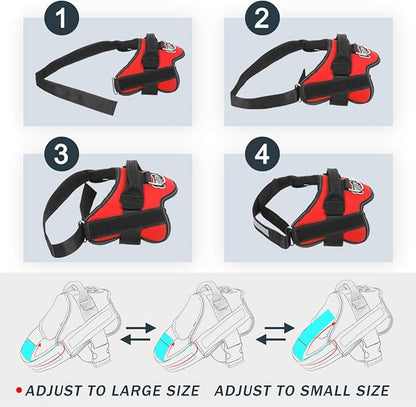 Bolux Dog Harness, No-Pull Reflective Breathable Adjustable Pet Vest with Handle for Outdoor Walking - No More Pulling, Tugging or Choking