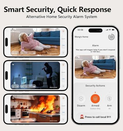 Gyliziex Cameras for Home Security Indoor Robot, 2K 2.4&5Ghz Indoor Camera WiFi Wireless Pet/Nanny/Dog Camera Phone App, Human Detection Color Night Vision, 2 Way Talk