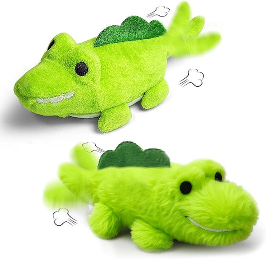 Interactive Cat Toys for Indoor Cats – Auto Moving Alligator with 360° Random Movement & Tail Wagging, Rechargeable Cat Exercise Toy with Catnip, Self-Play Fun for Bored Adult Cats-Set
