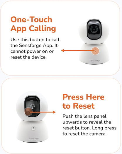 SensForge 2.5K Pan-Tilt Security Camera, 360° Dual-Band WiFi Camera for Home, Free AI Human & Pet Detection, 2-Day Cloud + 64GB SD Storage, Two-Way Talk, Optional AI + Storage Upgrade (1, White)