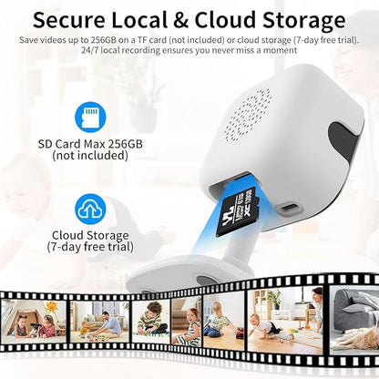 VSTARCAM 5G Indoor Security Camera for Pet Camera, Dual-Band WiFi (2.4GHz/5GHz), 2K UHD Dog Camera w/5× Zoom, Motion Detection, 2-Way Audio, Color Night Vision, Cloud & SD Card Storage