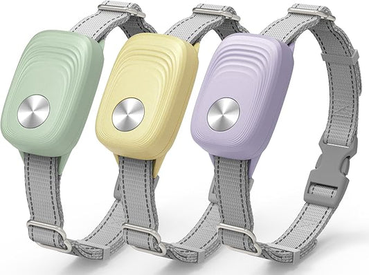 Automatic Pet Door Collar - Compatible with High Tech Pet Doors (for MS-4, MS-6), Green & Yellow & Purple, 3PK