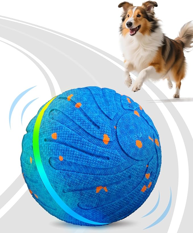 Xeuch Smart Interactive Dog Balls, Automatic Moving Ball for Medium and Large Dogs, ETPU New Material, Motion Activated Rolling & Rotating Bouncy Toy for Dog Enrichment & Stimulation