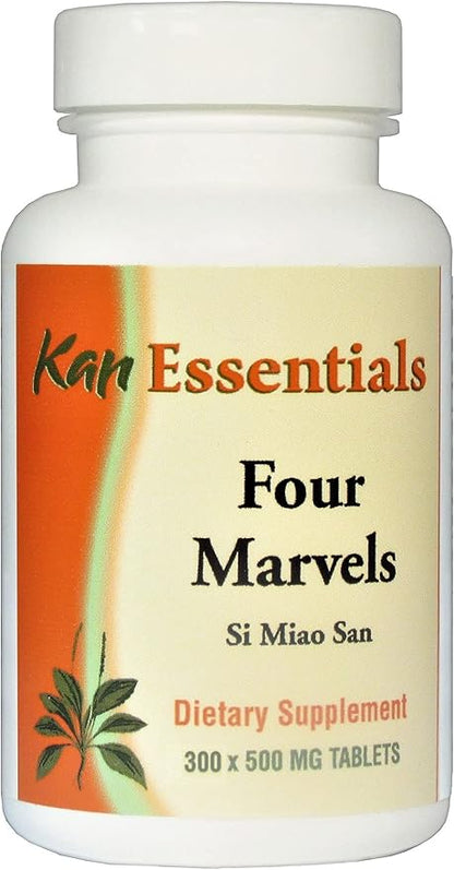 Kan Herb Company Four Marvels – Traditional Chinese Herbal Blend for Dogs and Cats to Support Digestive Clarity, Fluid Balance, and Overall Wellness, Herbal Supplement Tablets for Pets, 300 Tablets