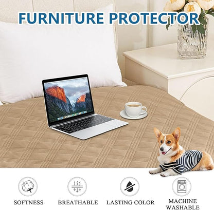 hyha Waterproof Dog Blanket, Reversible Pet Bed Blanket, Soft Sofa Couch Cover for Dogs Washable, Waterproof Pet Couch Covers for Sofa Puppy Cats Furniture Protector(40"x70", Camel/Camel)