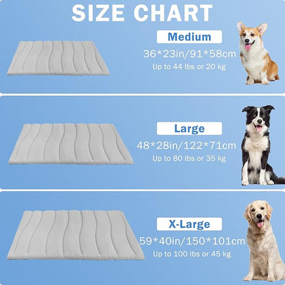 SCENEREAL Dog Cooling Mat for Crate, Thicken Self-Cooling Dog Pad Reversible (Cool & Warm), 36"x23" Pet Cool Bed for M Large XL Dogs,Kennel Sofa Mats Machine Washable, Durable Non-Toxic Gel, Outdoor