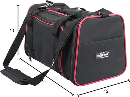 EliteField Expandable Soft Pet Carrier (3 Year Warranty, Airline Approved), Multiple Sizes and Colors Available (20" L x 12" W x 11" H, Black)