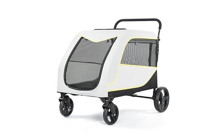 Dog Stroller for Large & Medium Dogs, 176 Lbs Capacity Extra Large Pet Stroller, Dog Wagon for 2 Dogs, Foldable Design, with All-Terrain Wheels, Luxury Dog Stroller with Air Mesh, Foot Brake & Storage
