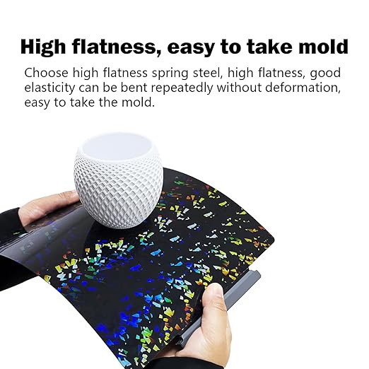 HzdaDeve Build Plate with Handle for Adventurer 5M/5M Pro/AD5X Double Sided Smooth PEO Board Steel Sheet Heated Bed PEI Platform Glue-Free Printing for FLASHFORGE 3D Printer (PEO+Debris)