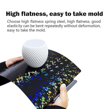 HzdaDeve Build Plate with Handle for Adventurer 5M/5M Pro/AD5X Double Sided Smooth PEO Board Steel Sheet Heated Bed PEI Platform Glue-Free Printing for FLASHFORGE 3D Printer (PEO+Debris)