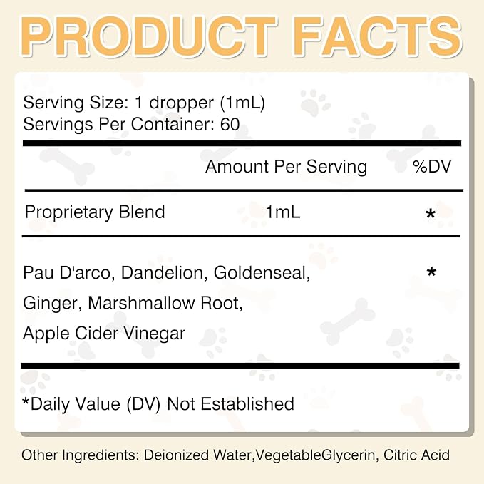 Pet Immune Support for Reducing Irritation, Gentle Critical Immune Defense for Cats & Dogs with Improve Skin and Coat Health, Easy Feeding Animal Essentials Drops - 2 FL.OZ [60ml]