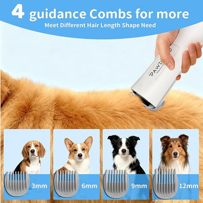Dog Grooming Vacuum with 2L Dust Cup & 13000Pa Suction, 5-in-1 Low Noise Pet Grooming Kit with Clipper & Steam Brush for Shedding, Dog Vacuum for Dogs and Cats