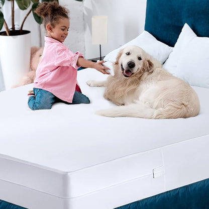 Utopia Bedding Mattress Protector Zippered King Size, 100% Waterproof Bed Bug and Dust Mite Proof Mattress Encasement, Absorbent 6 Sided Mattress Cover