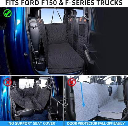 ABE Truck Floor Cover for Dogs,Dog Car Seat Cover for Back Seat,Seat Covers for Trucks,Dog Hammock for Truck,Back Seat Pet Cover for Dogs,Seat Cover for Truck F150/RAM1500/Silverado