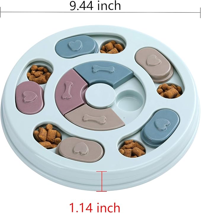 DR CATCH Dog Puzzle,Dogs Food Toys for IQ Training & Mental Enrichment,Dog Treat Puzzle(Blue)