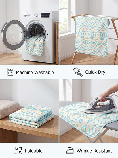 Dog Cooling Mat for Dogs & Cats, Soft Breathable Cooling Pad for Dog Bed, 23"x18" Self Cooling Crate Mat for Dogs, No Gel Washable Non-Slip Pet Cooling Mat Indoor Outdoor, Bohemia
