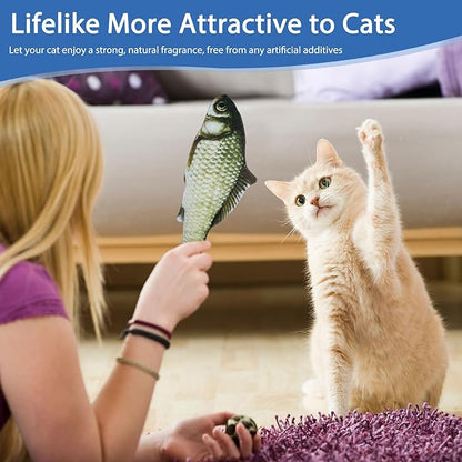 Cat Toys Cat Toy Interactive Fish for Indoor Cats & Kittens, 6 Pack Plush Fishs for Chewing, Soft Fish Play for Cats, No Catnip, Non-Irritating Pet Gift