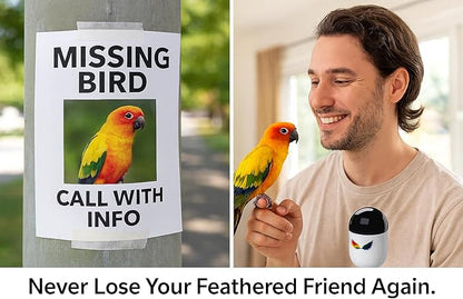 Simple Backup Tracking Solution for Peace of Mind for Parrots, Lightweight 9g Leg Ring for African Grey, Macaw, Cockatoo, Chickens, Cockatiel, Hawks & Small Birds.