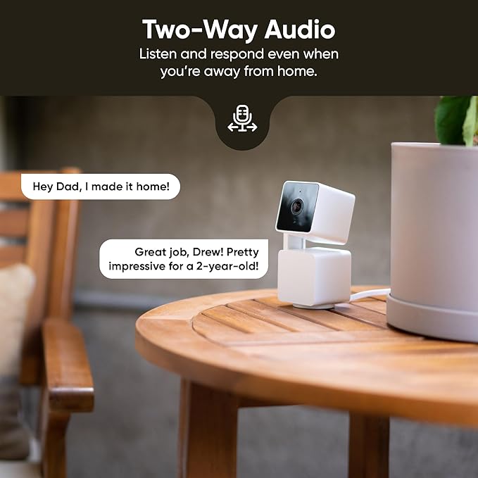 WYZE Cam Pan v3 Indoor/Outdoor IP65 1080P 360° Pan/Tilt/Zoom WiFi Smart Home Security Camera, Motion Tracking for Baby/Pet, Color Night Vision, Works with Alexa&Google Assistant, Free Expert Setup