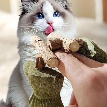Purrident - Fix Cat Dental Health, Natural Dental Chew for Cats, Fishbone Shape Cat Teething Toy with Catnip, Durable Feline Tooth Care Tool for Indoor & Adult Cats (3PCS-A)