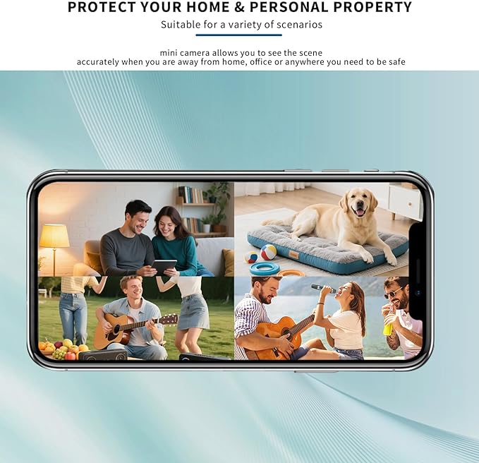 Hidden Camera Mini Spy Camera WiFi 1080P, Wireless Indoor Security Camera with Night Vision & Motion Detection, Nanny Cam for Home Baby Pet Monitor,TF Card Storage (Black)