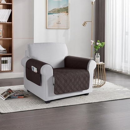 VANSOFY Couch Cover, Waterproof Sofa Covers Washable Slipcover Furniture Protector Couch Seat Covers Non-Slip Couch Cover for Dogs, Pets(Chair, Chocolate)