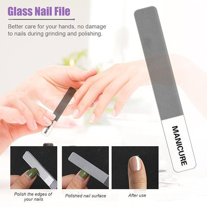 Manicure Set Professional Nail Clippers Pedicure Kit, 16 pcs Stainless Steel Nail Care Tools Grooming Kit with Luxurious Travel Leather Case for Thick Nails Men Women Gift