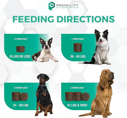 Progility Daily Multivitamin for Dogs – Helps Support Immune, Heart, Eye, Brain & Gut Health with Taurine, Soft Chews with Probiotics (90 Count)