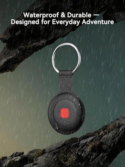 Bluetooth Dog Tracker Tag, Pet Tracker for Dogs with Silicone Collar Holder, Works with Apple Find My & Android Find Hub, IP67 Waterproof Anti-Lost Locator