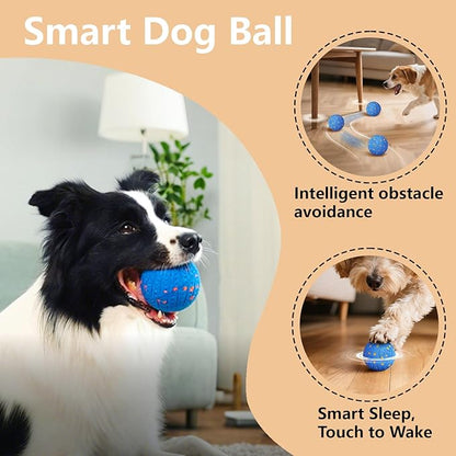 Interactive Dog Toys: Smart Dog Ball – Auto-Bounce, Vibrating & Jumping Action! Durable Duraspin Design for Aggressive Chewers. Rechargeable & Long-Lasting, Keeps Dogs Busy and Entertained Pink.