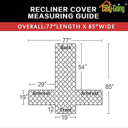 Easy-Going Recliner Chair Slipcover Reversible Sofa Cover Water Resistant Couch Cover Furniture Protector with Elastic Straps for Pets Dog (Recliner, Chocolate/Chocolate)