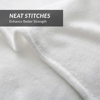 Bedsure GentleSoft White Fleece Throw Blanket - Mothers Birthday Gifts for Women 300GSM Blankets for Couch, Sofa, Bed, Soft Lightweight Plush Cozy Throws for Toddlers, 50x60 inches