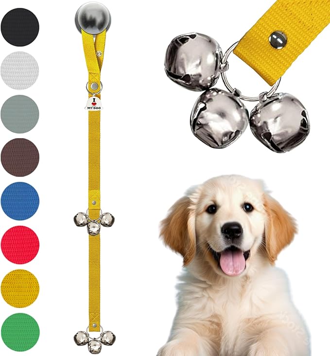 Caldwell's Pet Supply Co. Dog Potty Bells, Dog Bells to Go Outside, Hanging Dog Door Bell for Potty Training, Quality Bell for Dogs to Ring to Go Potty, Potty Bells for Dogs, New Puppy Training Tool