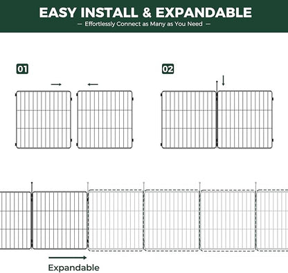 FXW MiniPaws Unleashed Dog Playpen, Expandable & Portable Design for Yard, RV Camping and Indoor Use, for Small and Medium Dogs, 32-inch 32 Panels