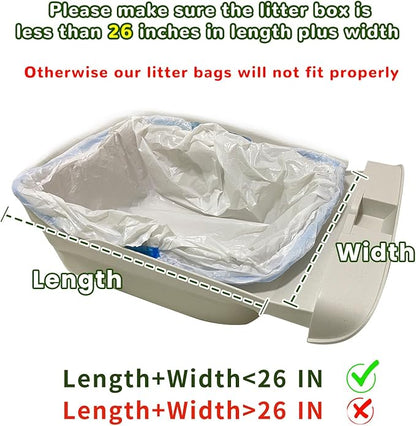 80 Count Litter Bags Compatible with NeakasaM1 and Pet Pivot Autoscooper 11 Open-Top Self-Cleaning Cat Litter Box, 4 Rolls Cat Litter Waste Receptacles Bags (80 Count)
