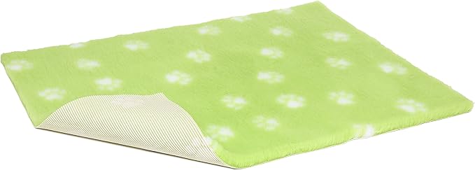 Vetbed Dog and Cat Bedding, Lime Green with White Paws
