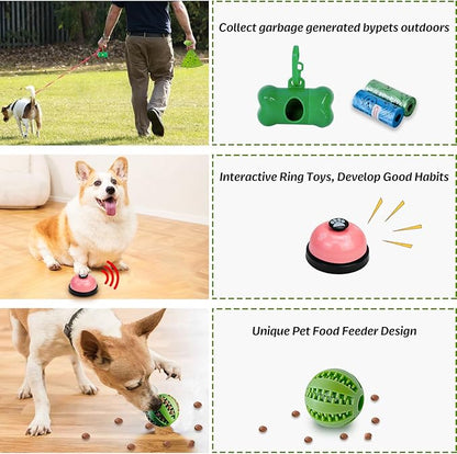 MRSOHRET 20Pcs Puppy Chew Toys for Teething, Dog Chew Rope Toys, Pet Dog Toothbrush, Treat Balls, Plush Squeaky Toy for Small Medium Dogs with Basket
